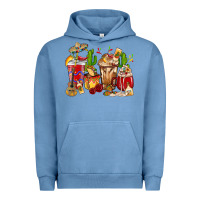 Pigment Pebble Blue Cino De Mayo coffee cups Mexico Urban Hoodie - HowdyJamesFarm