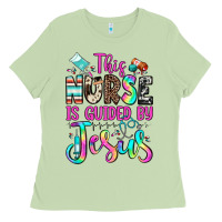 Matcha this nurse is guided by jesus Ladies Tee - JahusDesignShop
