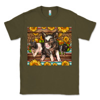 Army Green Western Cute Hampshire Pigs Classic Tee - LillyAllenDesigns