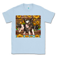 Dusty Blue Western Cute Hampshire Pigs Classic Tee - LillyAllenDesigns