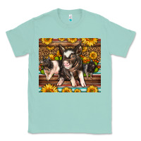 Seafoam Western Cute Hampshire Pigs Classic Tee - LillyAllenDesigns