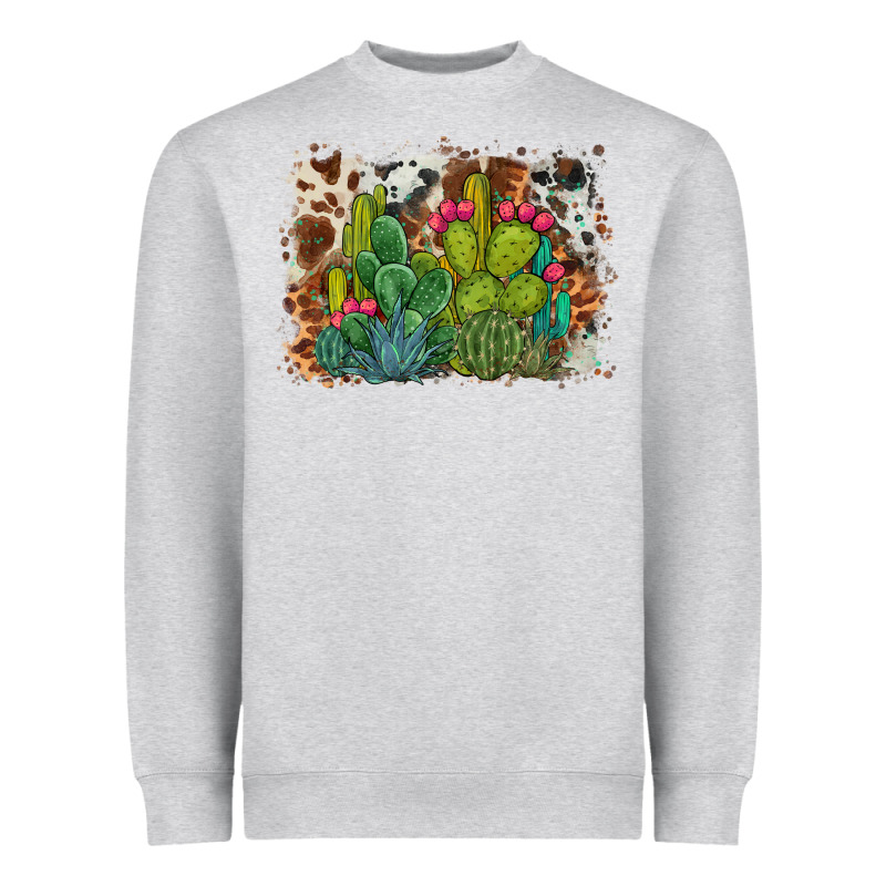 Watercolor Cactus Western Background Heavyweight Sweatshirt by BarkalooDesign | Teevron