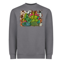 Storm watercolor cactus western background Heavyweight Sweatshirt - BarkalooDesign