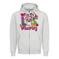 Dove Grey dia de los muertos Zipper Hoodie - MaliasSmallBusiness