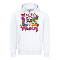 White dia de los muertos Zipper Hoodie - MaliasSmallBusiness