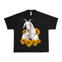 Black goat family with sunflowers Urban Heavy Tee - Artiststas