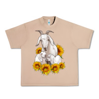 Burro goat family with sunflowers Urban Heavy Tee - Artiststas