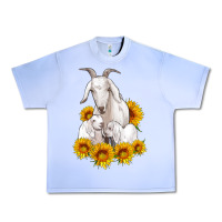 Grape Ice goat family with sunflowers Urban Heavy Tee - Artiststas