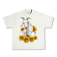 Pistachio goat family with sunflowers Urban Heavy Tee - Artiststas