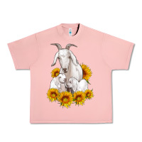 Salmon goat family with sunflowers Urban Heavy Tee - Artiststas