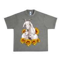 Tornado goat family with sunflowers Urban Heavy Tee - Artiststas