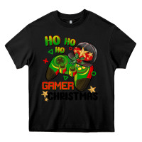 Black ho ho ho gamer Christmas Heavy Core Tee - BarkalooDesign