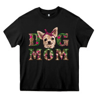 Black christmas dog mom chihuahua Heavy Core Tee - RanaPortraitStore