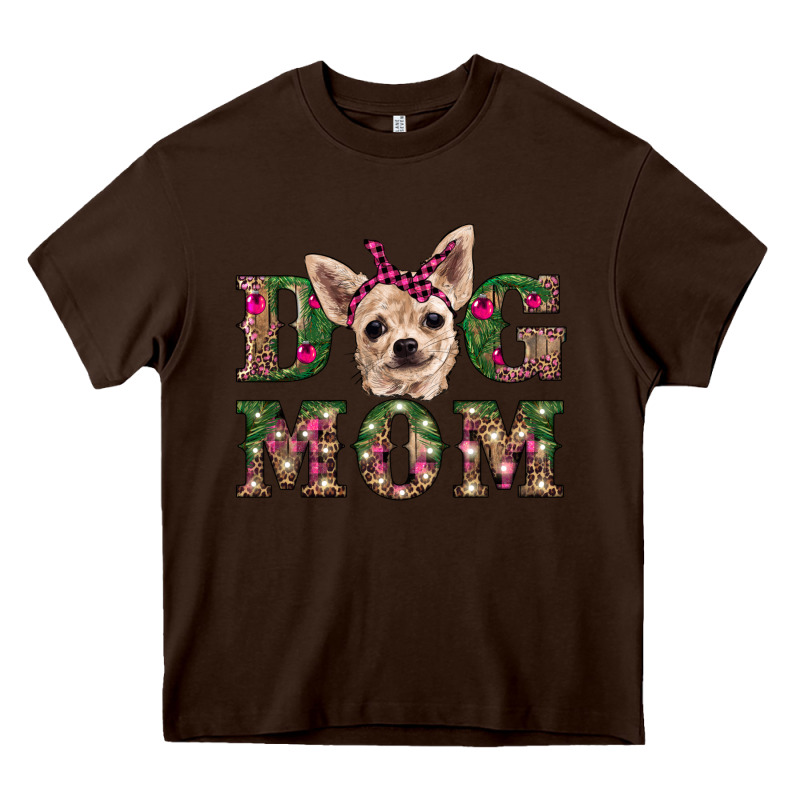 Christmas Dog Mom Chihuahua Heavy Core Tee by RanaPortraitStore | Teevron