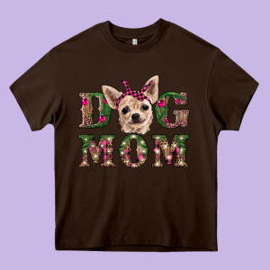 Christmas Dog Mom Chihuahua Heavy Core Tee Designed By Ranaportraitstore