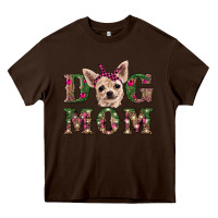 Chocolate Brown christmas dog mom chihuahua Heavy Core Tee - RanaPortraitStore