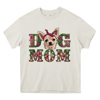 Cream christmas dog mom chihuahua Heavy Core Tee - RanaPortraitStore