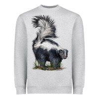 Heather Grey skunk Heavyweight Sweatshirt - LillyAllenDesigns