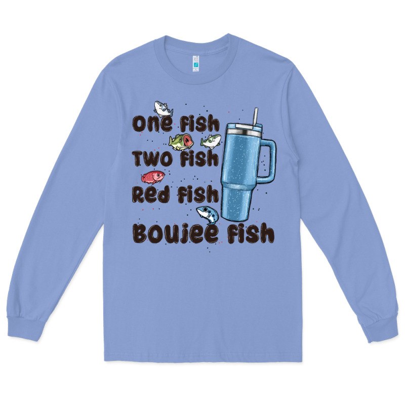 One Fish Two Fish Red Fish Boujee Fish Long Sleeve Tee by MaliasSmallBusiness | Teevron