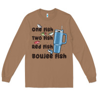Toasted Coconut one fish two fish red fish boujee fish Long Sleeve Tee - MaliasSmallBusiness