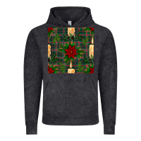 Vintage Black christmas candle and ornaments seamless pattern Vintage Hoodie - BundleAndBundleShop