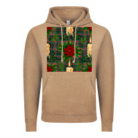 Vintage Coffee christmas candle and ornaments seamless pattern Vintage Hoodie - BundleAndBundleShop
