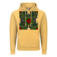 Vintage Mustard christmas candle and ornaments seamless pattern Vintage Hoodie - BundleAndBundleShop