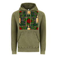 Vintage Olive christmas candle and ornaments seamless pattern Vintage Hoodie - BundleAndBundleShop