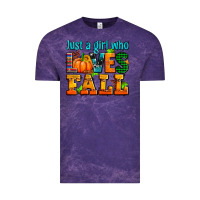 Cloud Purple just a girl who loves fall Vintage Tee - AdoDesignShop