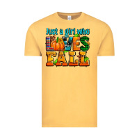 Vintage Mustard just a girl who loves fall Vintage Tee - AdoDesignShop