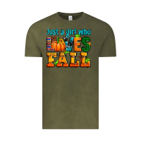 Vintage Olive just a girl who loves fall Vintage Tee - AdoDesignShop