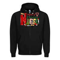 Black merry christmas nurse Zipper Hoodie - MaliasSmallBusiness