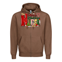 Chestnut merry christmas nurse Zipper Hoodie - MaliasSmallBusiness