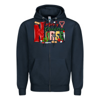 Navy merry christmas nurse Zipper Hoodie - MaliasSmallBusiness