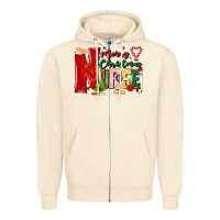 Sandshell merry christmas nurse Zipper Hoodie - MaliasSmallBusiness