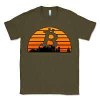 Army Green bitcoin new orleans retro sunset Classic Tee - Jasminsmagicworld