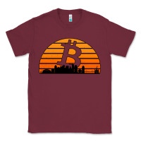 Burgundy bitcoin new orleans retro sunset Classic Tee - Jasminsmagicworld