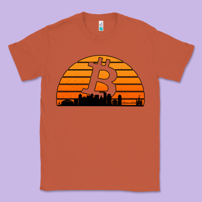 Bitcoin New Orleans Retro Sunset Classic Tee Designed By Jasminsmagicworld