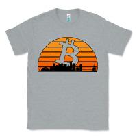 Heather Grey bitcoin new orleans retro sunset Classic Tee - Jasminsmagicworld
