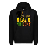 Black feeling blacknificent Premium Hoodie - NancyCooperArtShop