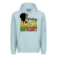 Blue Mist feeling blacknificent Premium Hoodie - NancyCooperArtShop