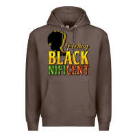 Coffee feeling blacknificent Premium Hoodie - NancyCooperArtShop