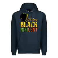 Navy feeling blacknificent Premium Hoodie - NancyCooperArtShop