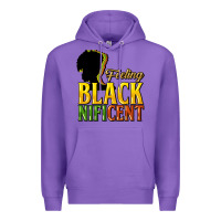 Purple feeling blacknificent Premium Hoodie - NancyCooperArtShop