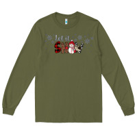 Army Green Christmas let it snow Long Sleeve Tee - JahusDesignShop