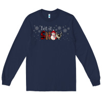 Navy Christmas let it snow Long Sleeve Tee - JahusDesignShop