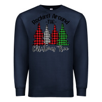 Navy rocking around the christmas tree Premium Sweatshirt - Bettercallsaul