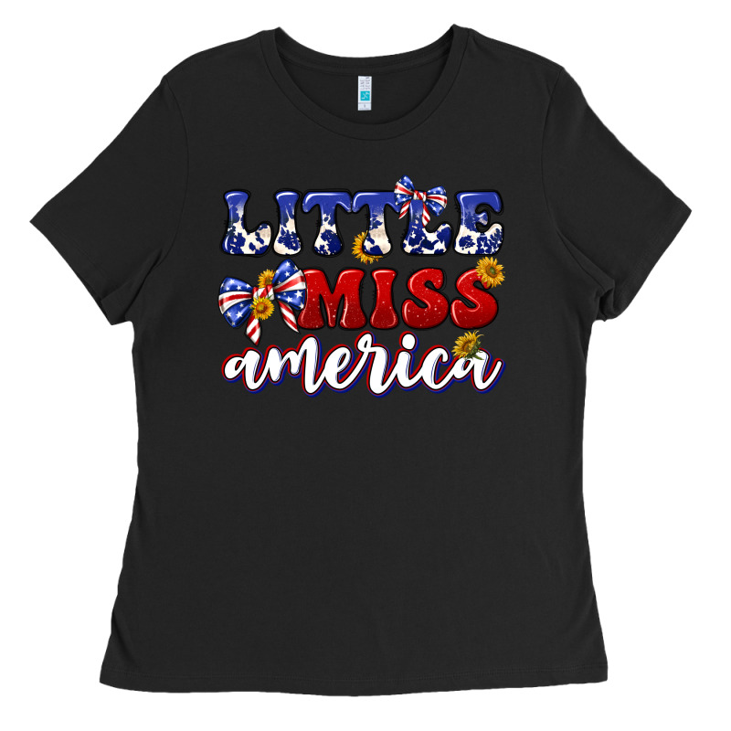 Little Miss America Ladies Tee by texasbilliewilder | Teevron