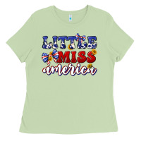 Matcha little miss america Ladies Tee - texasbilliewilder