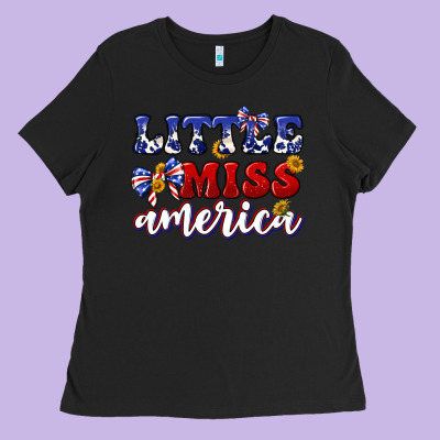 Little Miss America Ladies Tee Designed By Texasbilliewilder